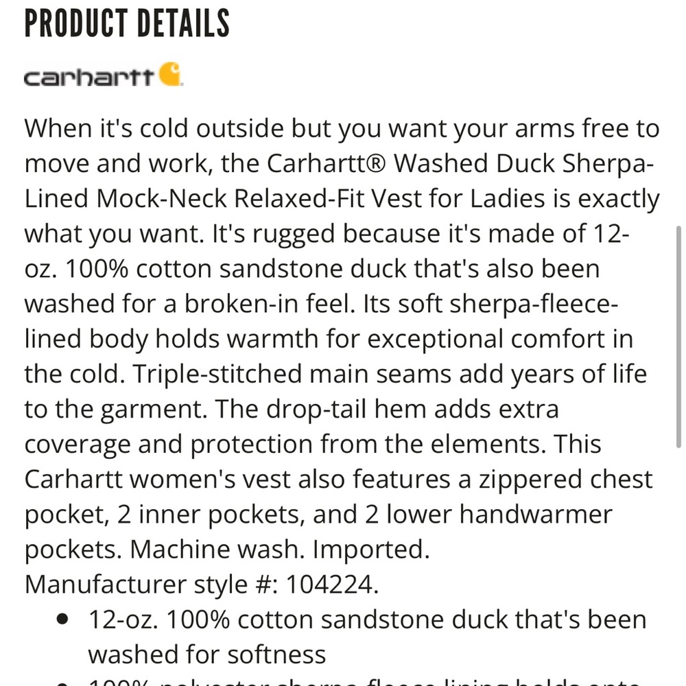 Carhartt periwinkle Women's Vest - Picture 10 of 10